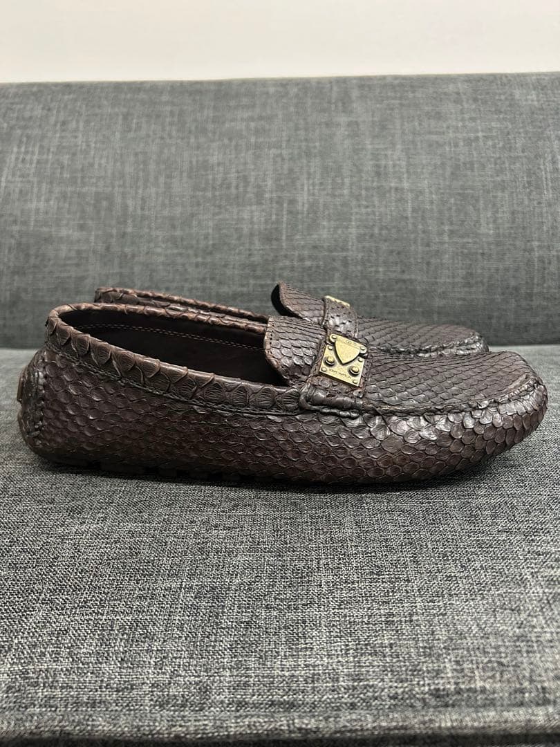 LOUIS VUITTON スネークスキン　モカシン　シューズ