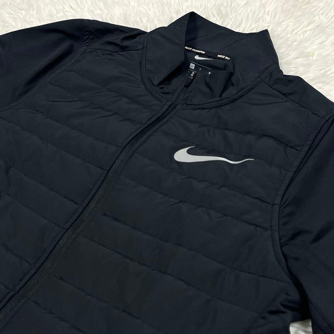 NIKE 中綿キルティング切替 エアロロフトジャケット ブラック Lサイズ