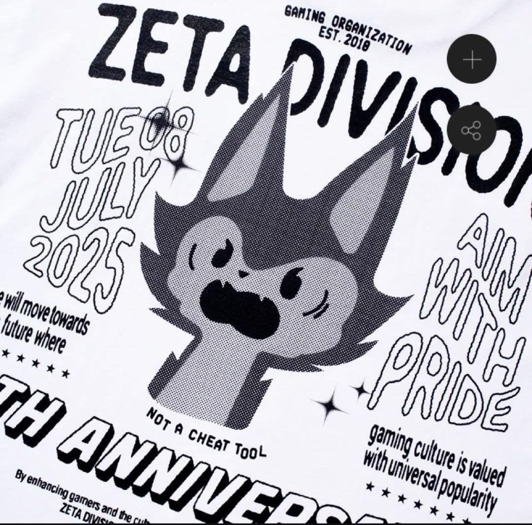 ZETA DIVISION Tシャツ Mサイズ ホワイト 4周年記念
