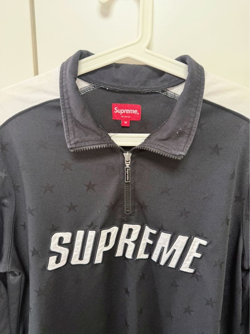 Supreme シュプリーム ハーフジップ ロンT スター柄 Mサイズ