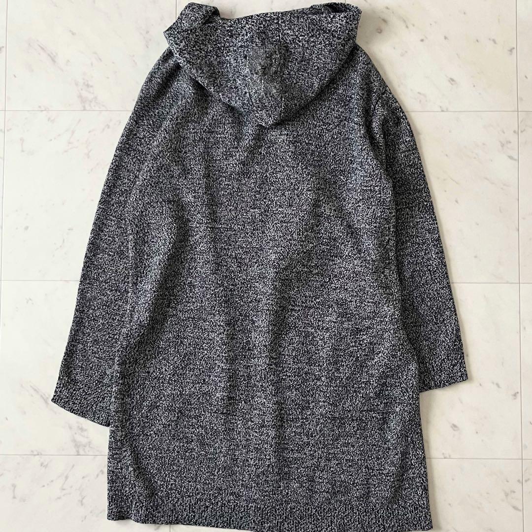 極美品♪セオリーリュクス ウールカシミヤカーディガン 38 ブラックミックス