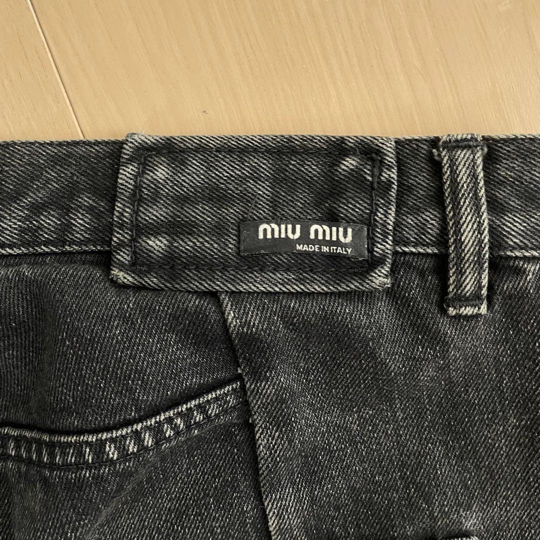 miu miu archive デニム パンツ ブラック