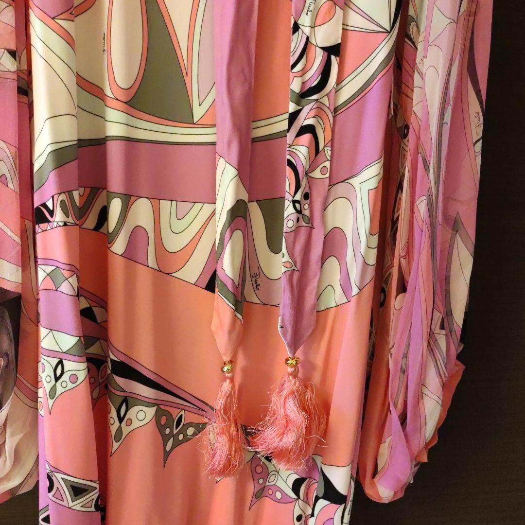 EMILIO PUCCI 幾何学模様 長袖ワンピース　38