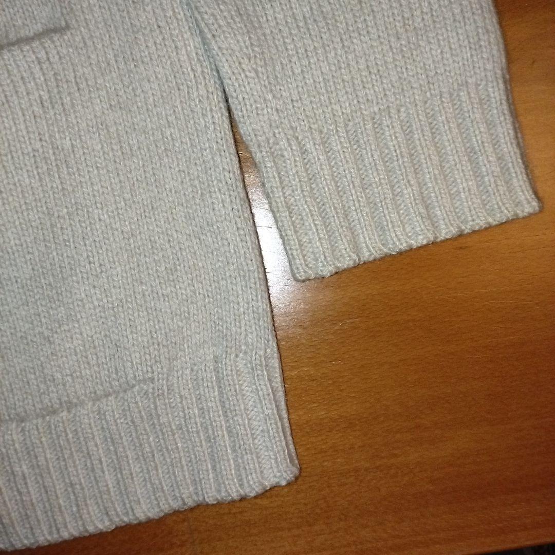 エルメス　ニットカーディガン　カシミア100%　薄ベージュ　SM　イタリア製
