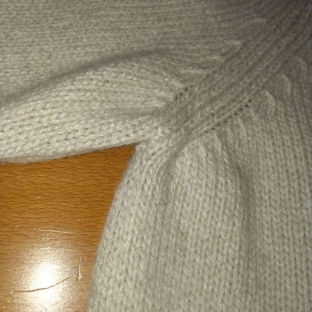 エルメス　ニットカーディガン　カシミア100%　薄ベージュ　SM　イタリア製