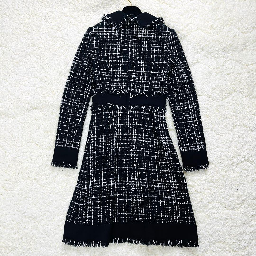 DOLCE&GABBANA ドルガバ ツイード ワンピース クラウン ボタン S