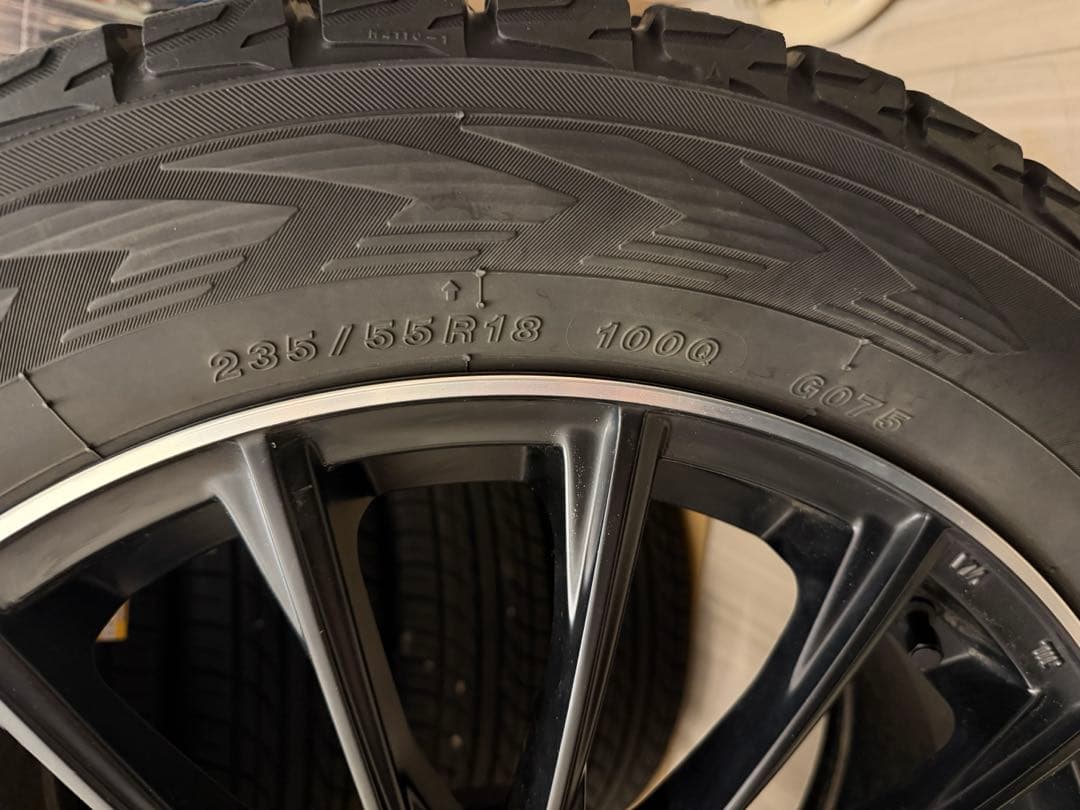 ①送料無料235/55R18×5H PCD112 EURO TECHスタッドレス