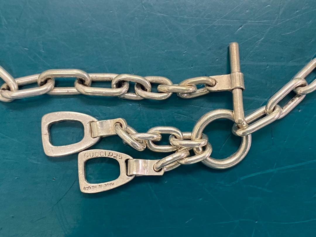 GUCCI グッチ トムフォード期エリプスチェーン シルバーネックレスチョーカー