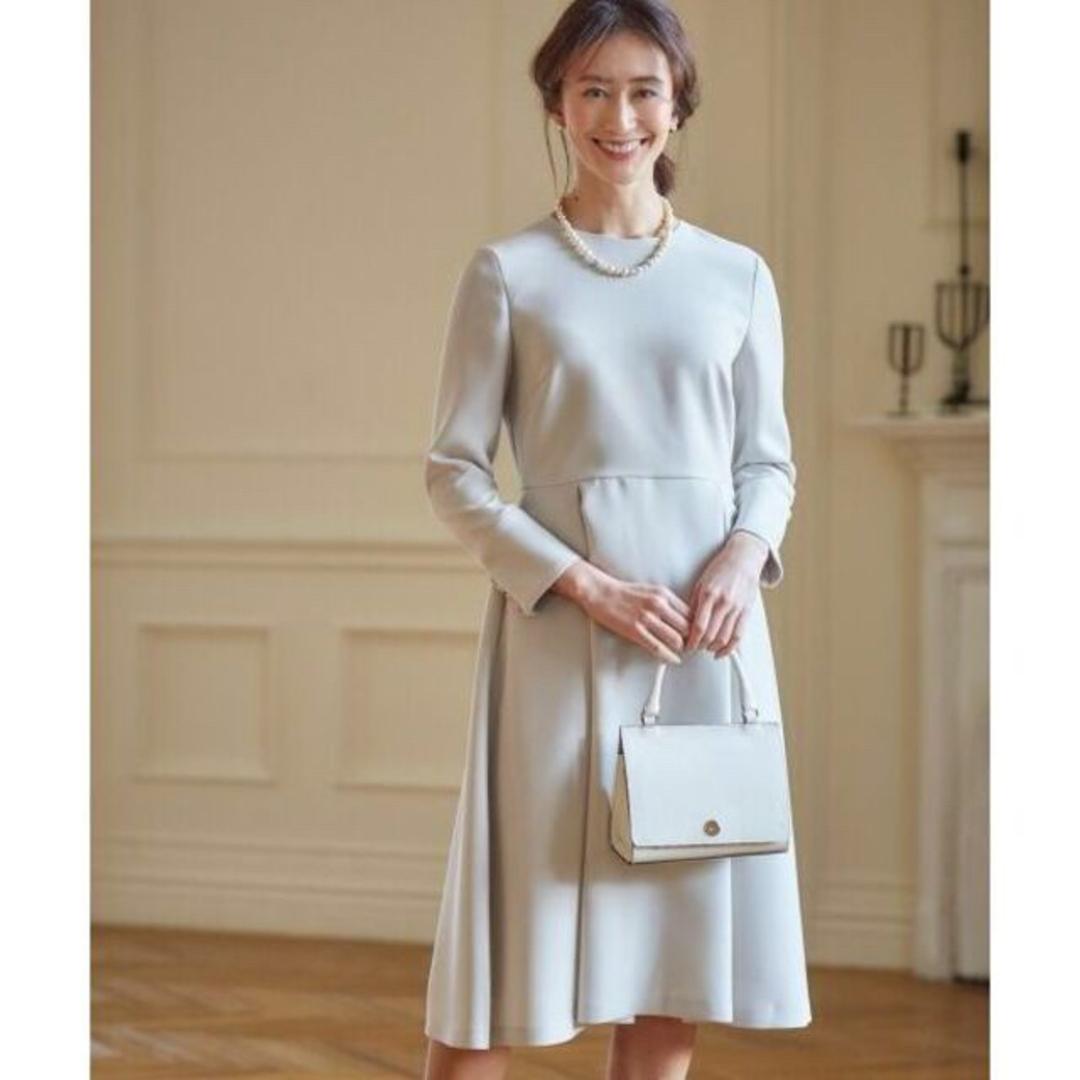 美品 23区 20SS VERYコラボ クラッシー タックワンピース 40