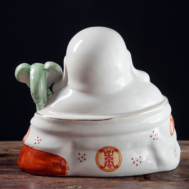 如意弥勒仏像  陶磁器 装飾品 現代工芸品美術品 置物