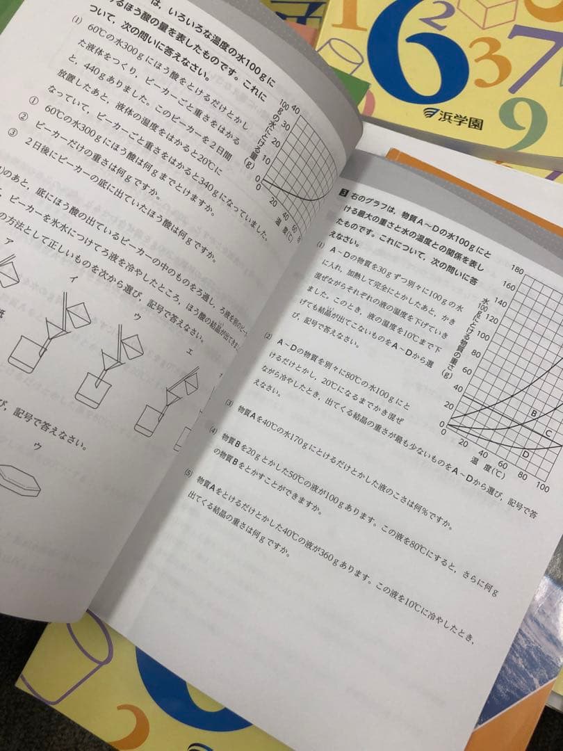 浜学園　小6　 国算理テキスト　2024年度版　中古状態おおむね良品　オススメ