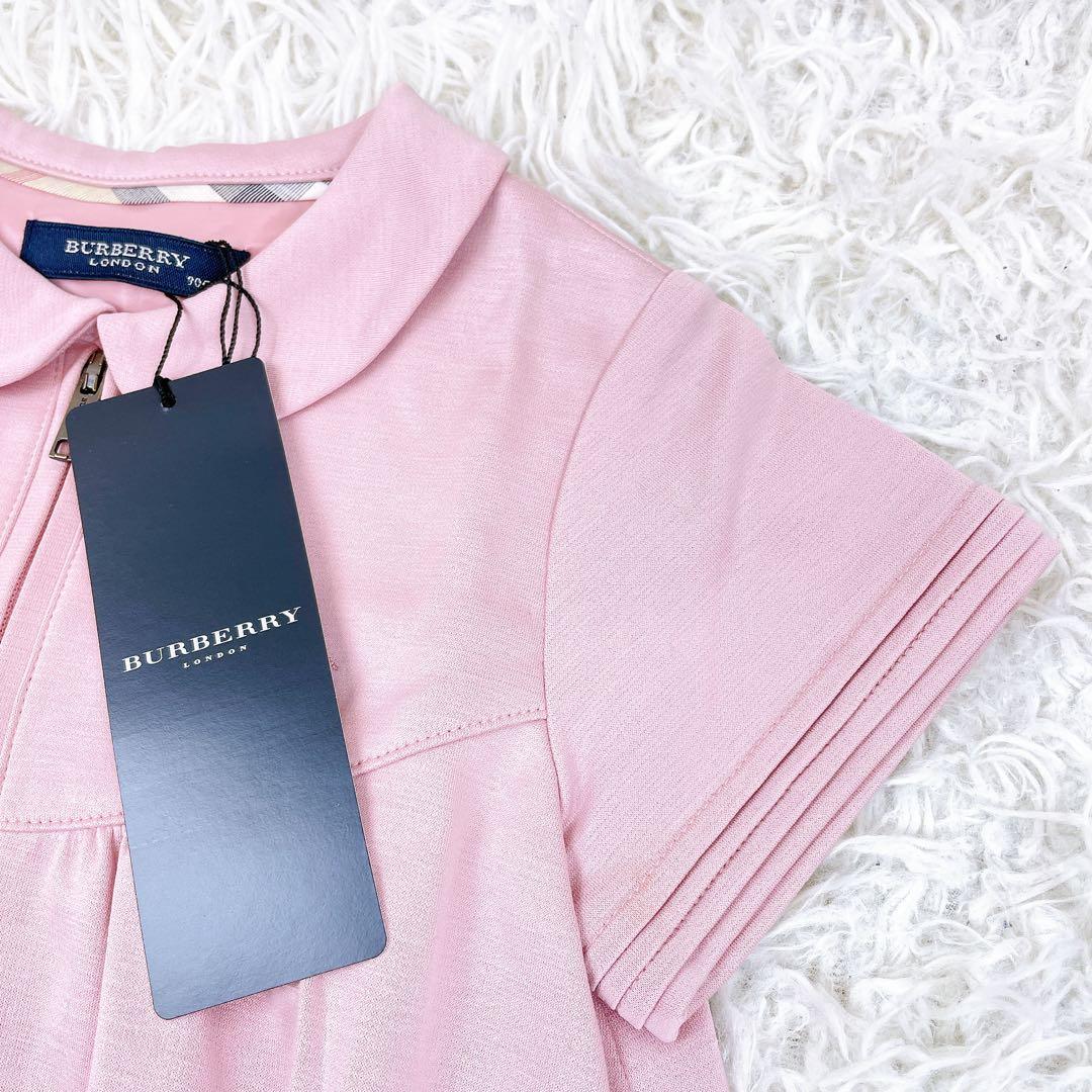 新品✨タグ付き BURBERRY ベビー服 半袖 ワンピース 丸襟 裏地付き