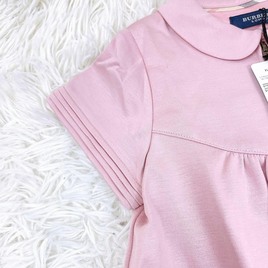 新品✨タグ付き BURBERRY ベビー服 半袖 ワンピース 丸襟 裏地付き