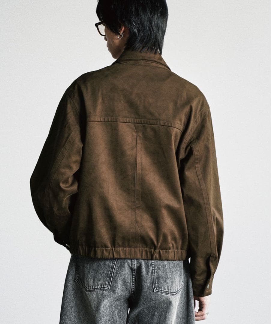 【極美品】FAUX SUEDE ZIP BLOUSON