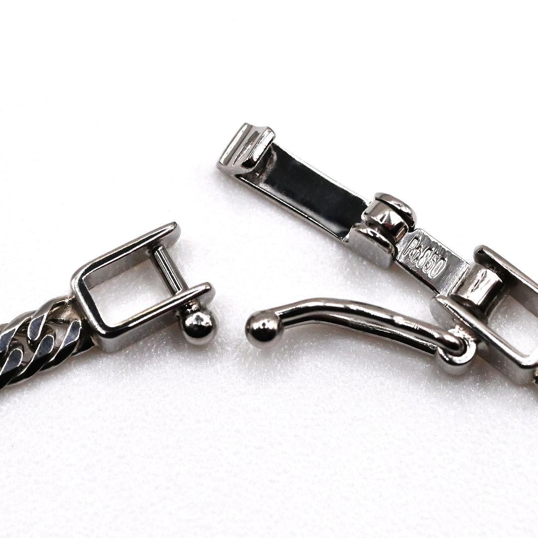 Pt850喜平ネックレス6面ダブル11g45cm造幣局検定マーク刻印入
