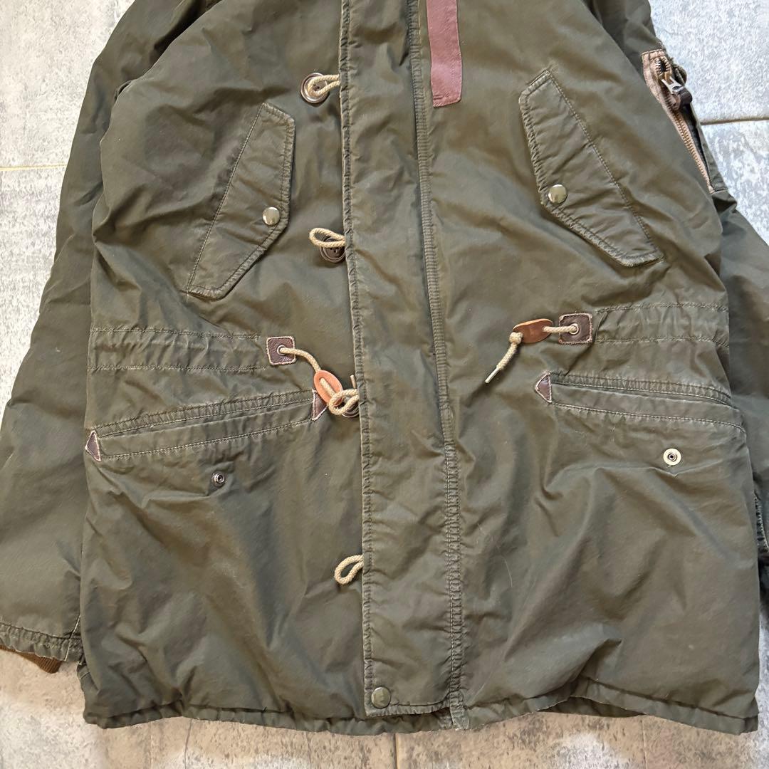 【ジョンブル】（M）モッズコート ミリタリーコートカーキ ファーフード 中綿