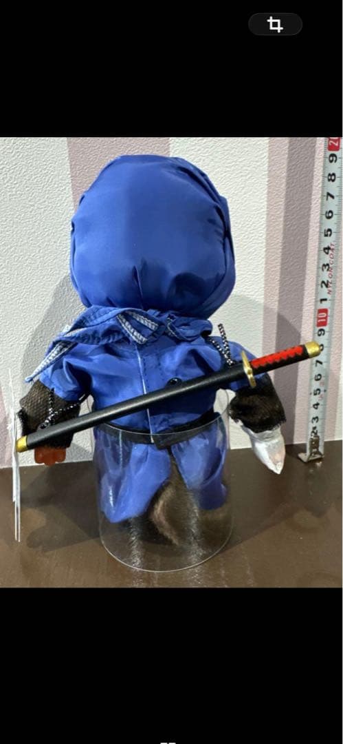 モンチッチ 忍者風 人形 青