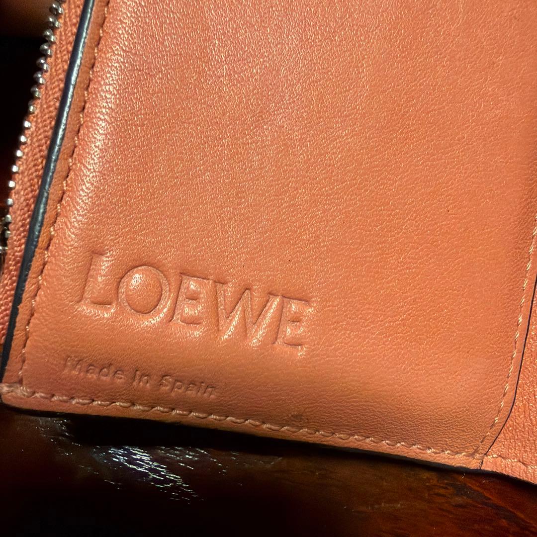 LOEWE ベージュ 三つ折り財布 保存袋・箱付き☆ロエベ☆財布☆