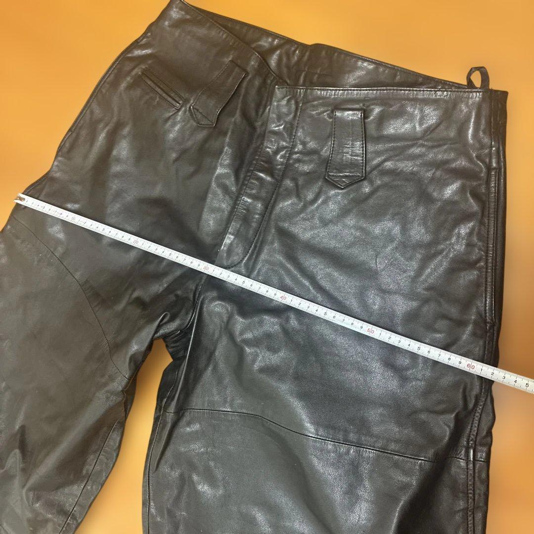黒 レザー ワイドシルエットパンツ　ニッカポッカ烏天狗　OKANO 中古
