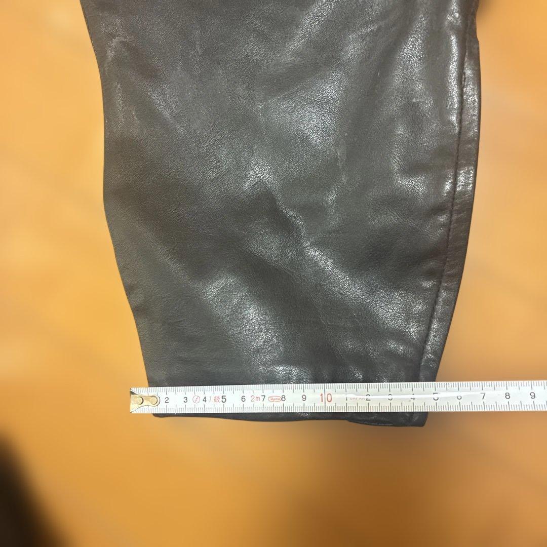 黒 レザー ワイドシルエットパンツ　ニッカポッカ烏天狗　OKANO 中古