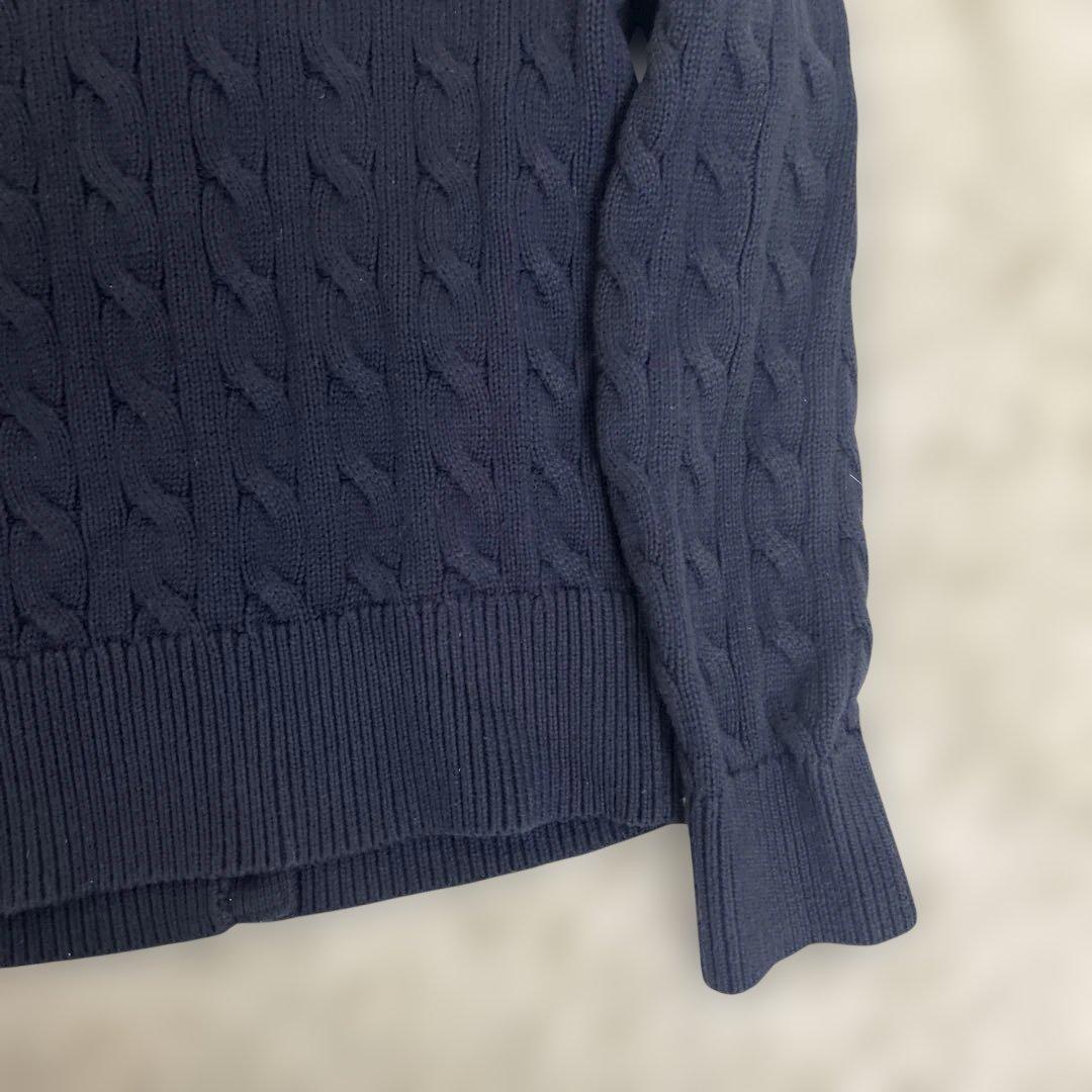 ★美品★POLO RALPH LAUREN 現行QR ケーブルニットカーディガン