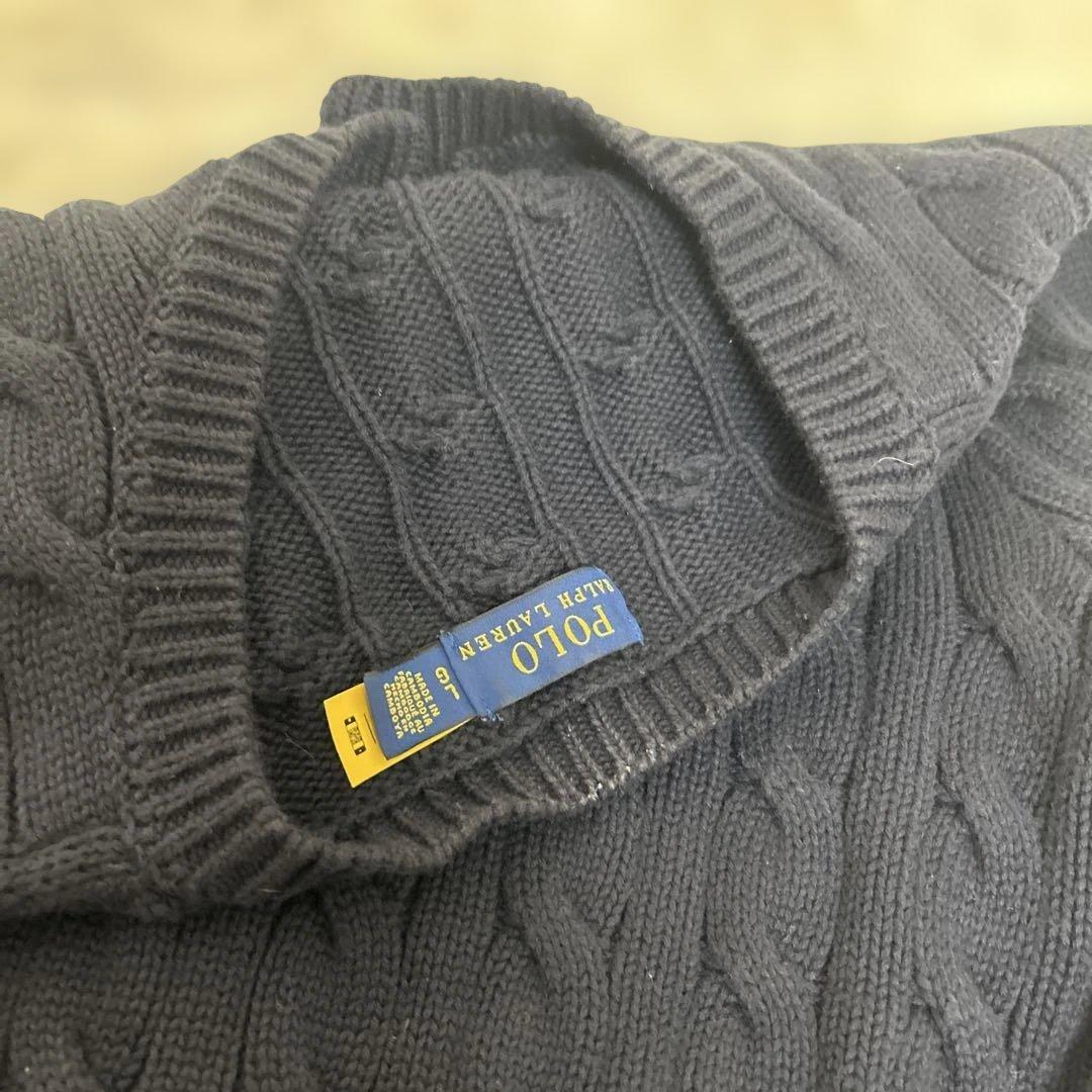 ★美品★POLO RALPH LAUREN 現行QR ケーブルニットカーディガン