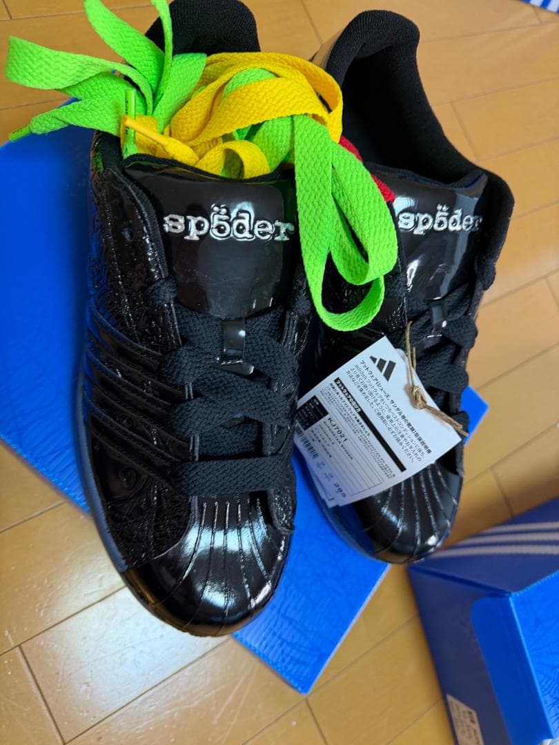 SP5DER adidas Superstar II ブラック パテント 30