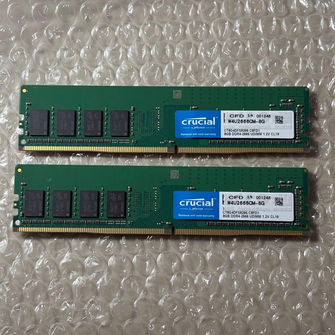 Crucial PCメモリ DDR4-2133 16GB (8GB×2)