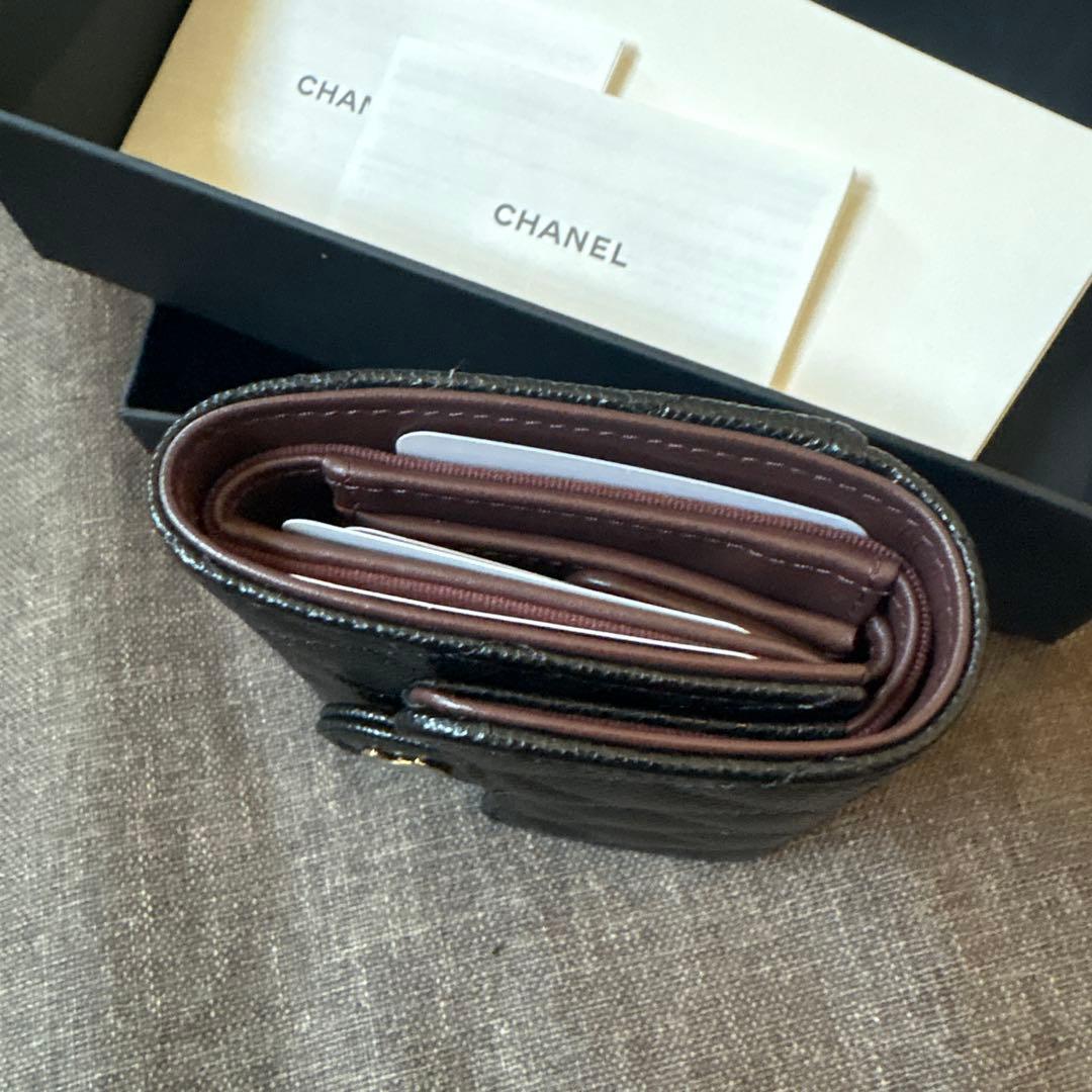 3/4まで限定セール　新品未使用　CHANEL ブラック 三つ折り財布