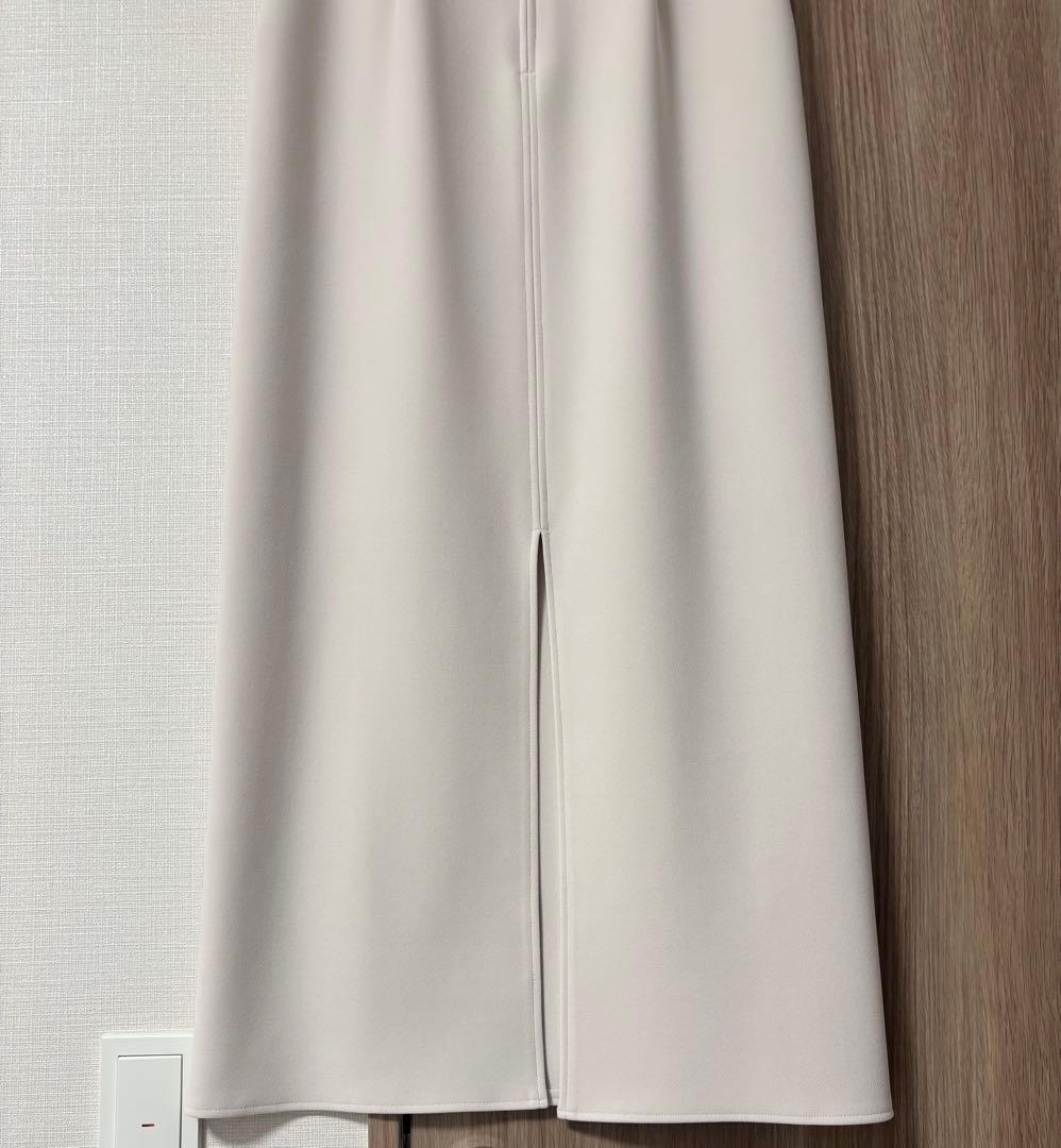 NOBLE コンフォートジャージーライクカラータイトスカート ホワイト 40