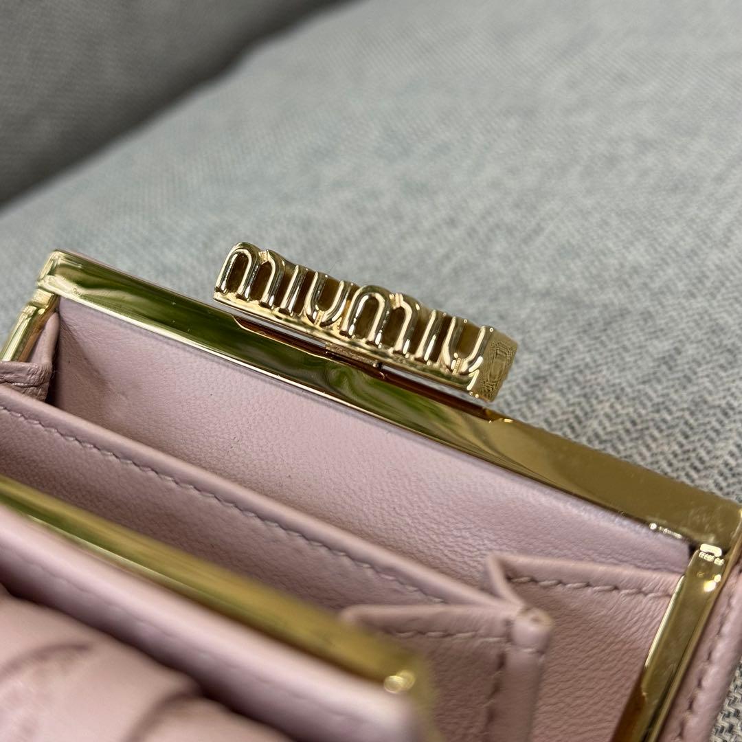 Miu Miu ミュウミュウ マテラッセ ミニウォレット 三つ折り財布