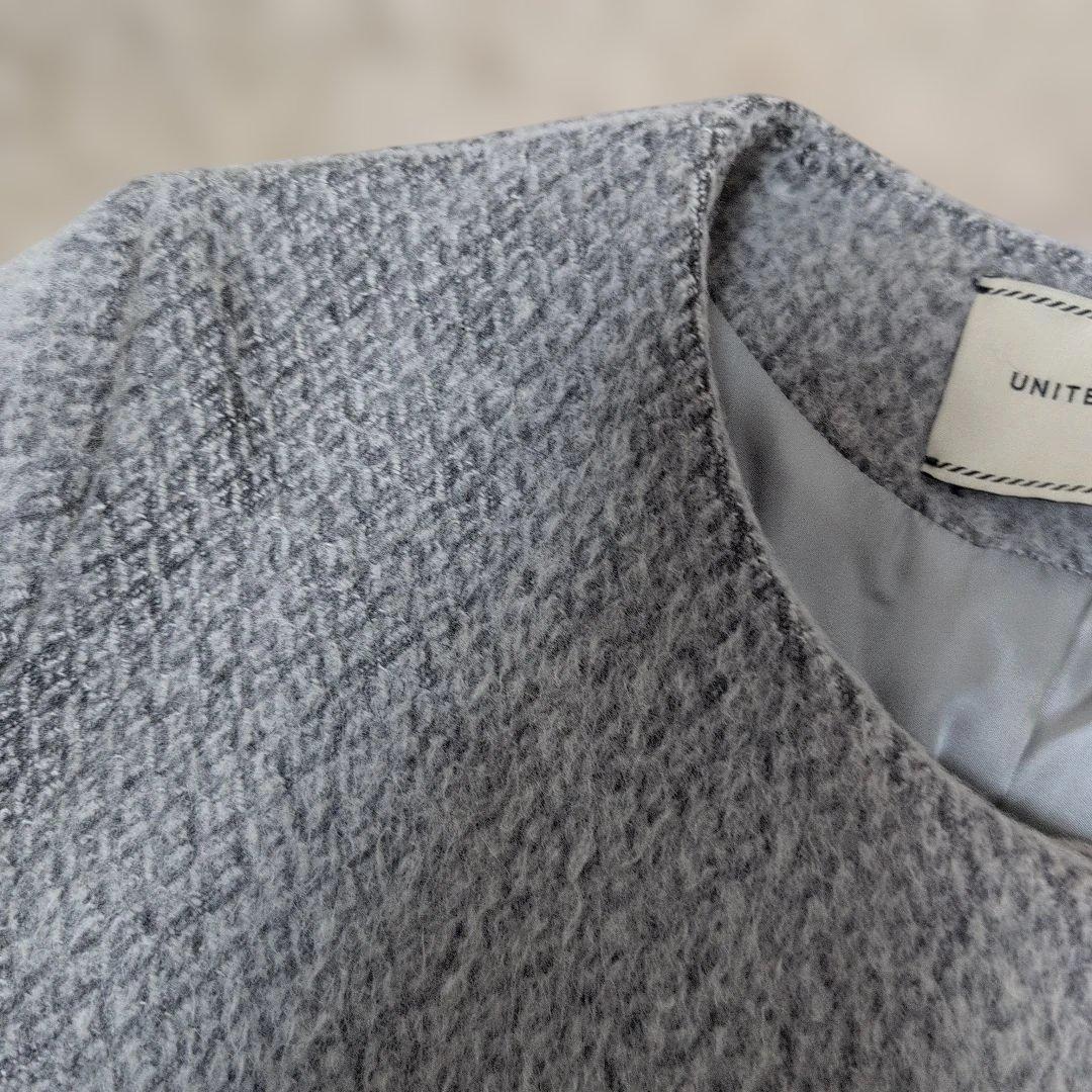 UNITED ARROWS アルパカ モヘア シャギーコート ノーカラー 38