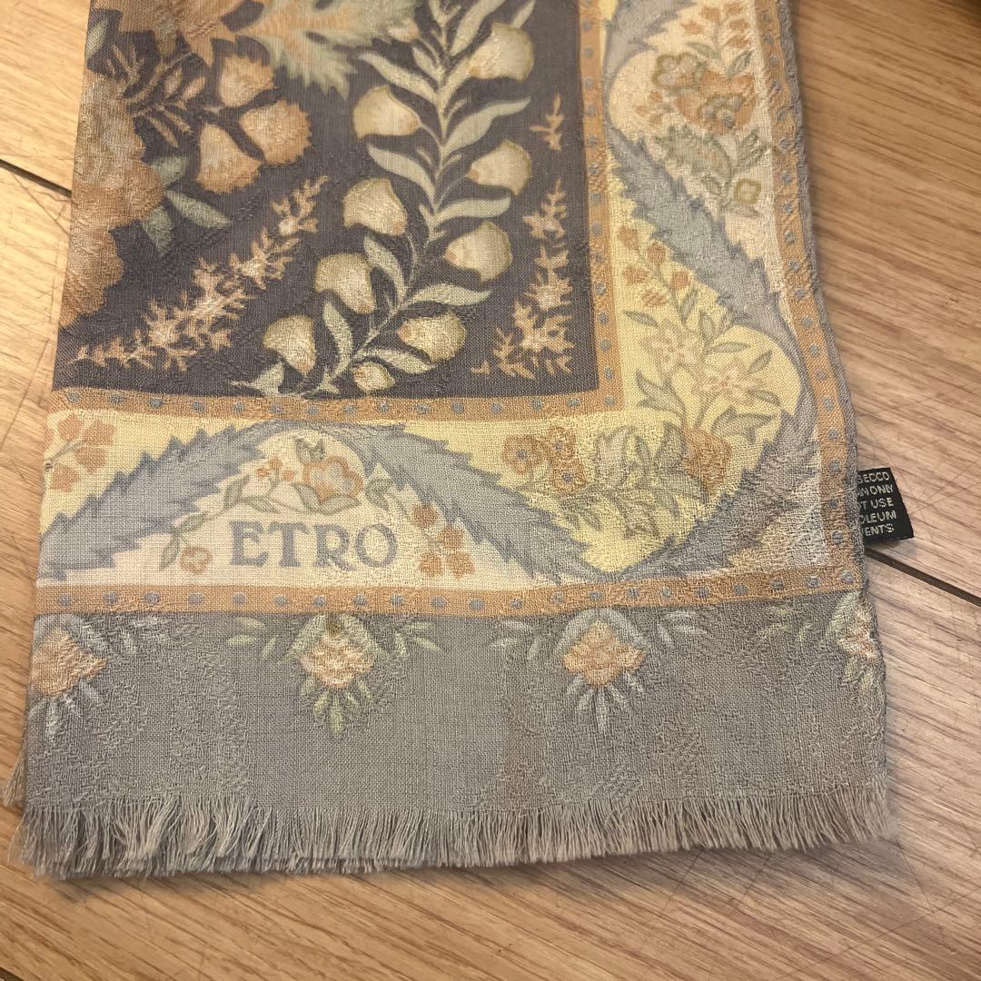 ETRO エトロ　ストール　③ ウール　シルク