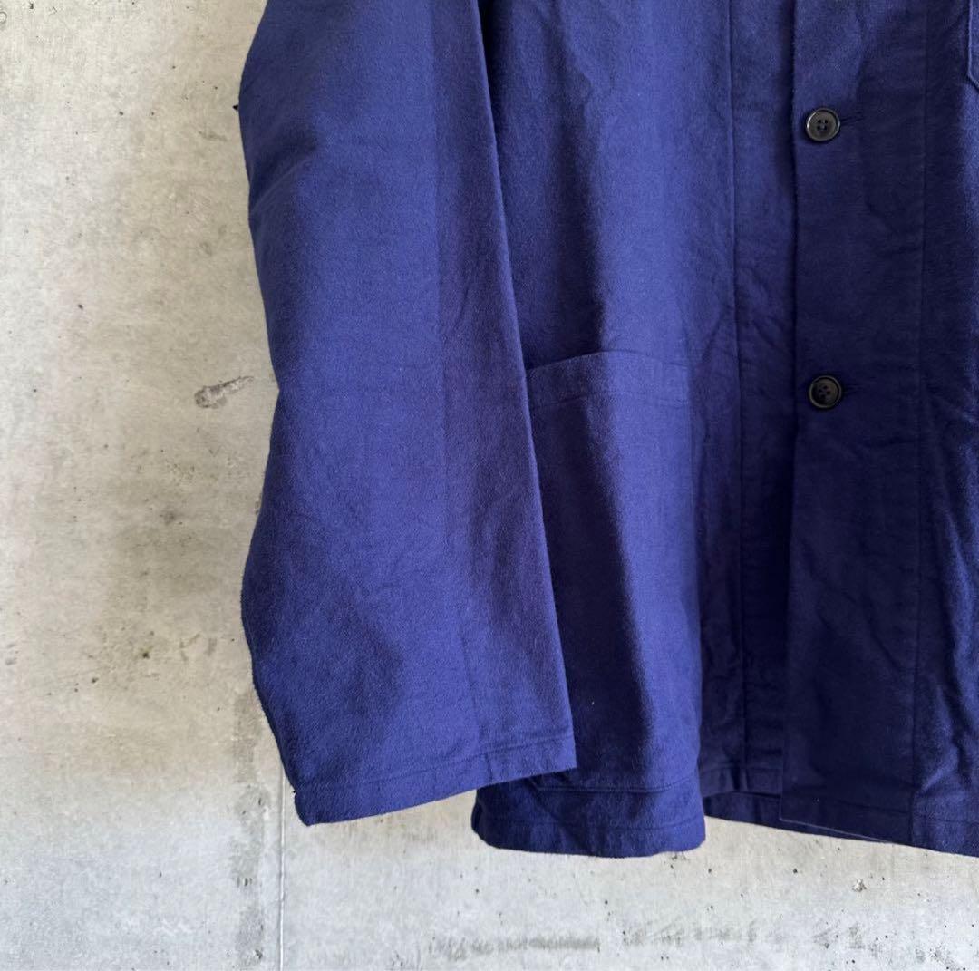 COMOLI　コットンネルワークジャケット Loyal Blue