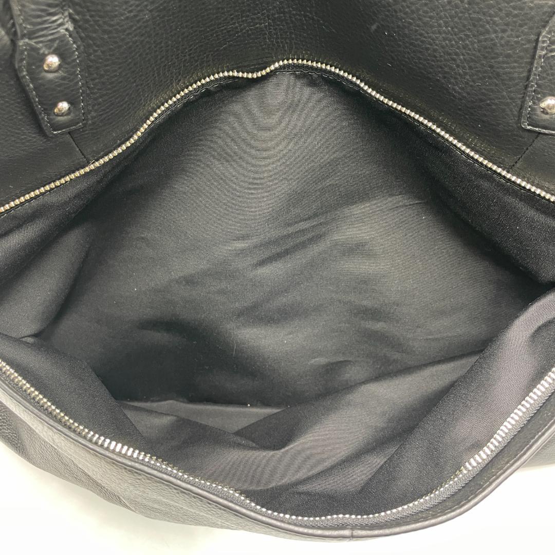 良品 COACH ボストンバッグ レザー ブラック 大容量 肩掛け