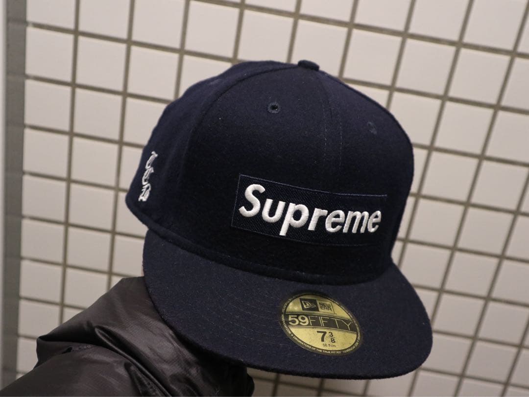 美品11AW Supreme × LoroPiana BOXロゴキャップ