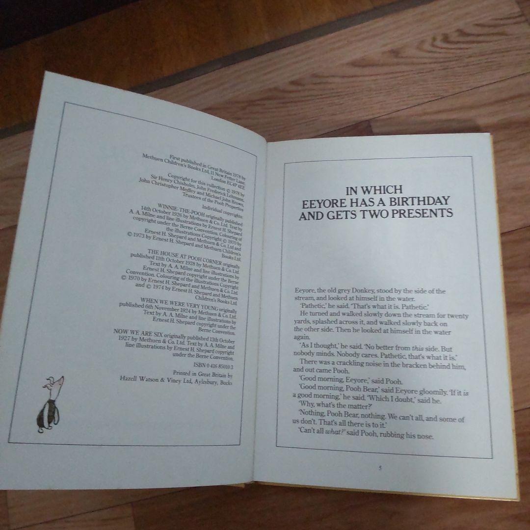 THE POOH BIRTHDAY BOOK　プーさんバースデーブック