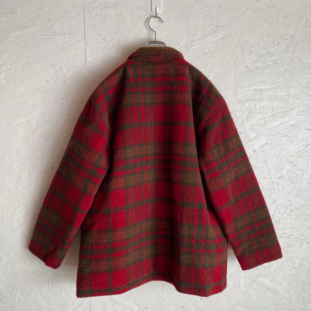 80's 古着 US製 Vintage『L.L.Bean』襟切替チェックブルゾン