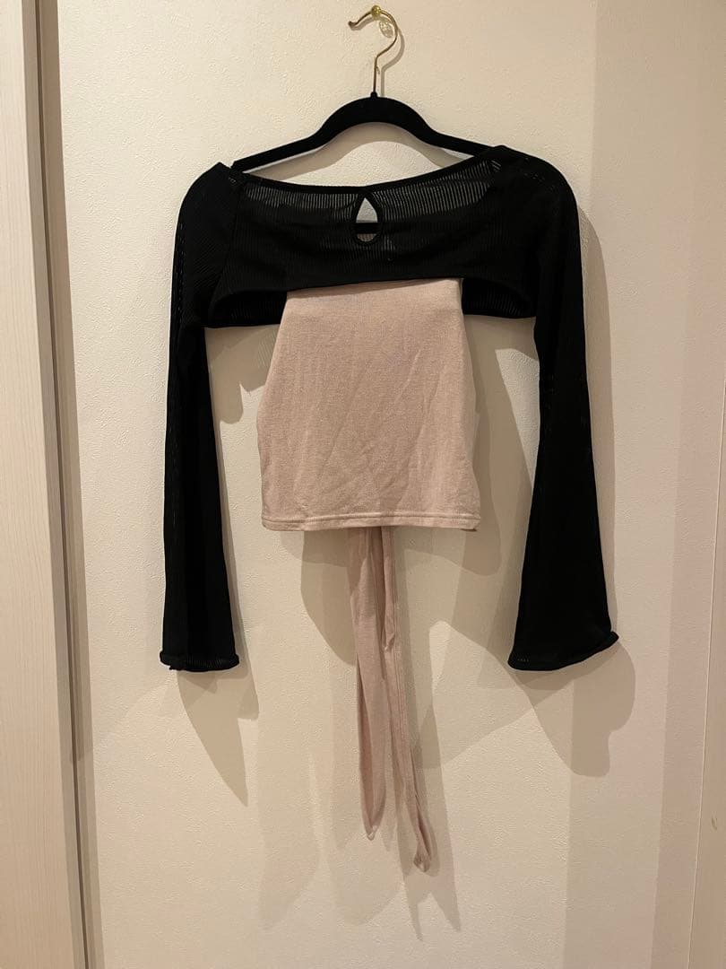 完売品 andmary Shayla ribbon tops black