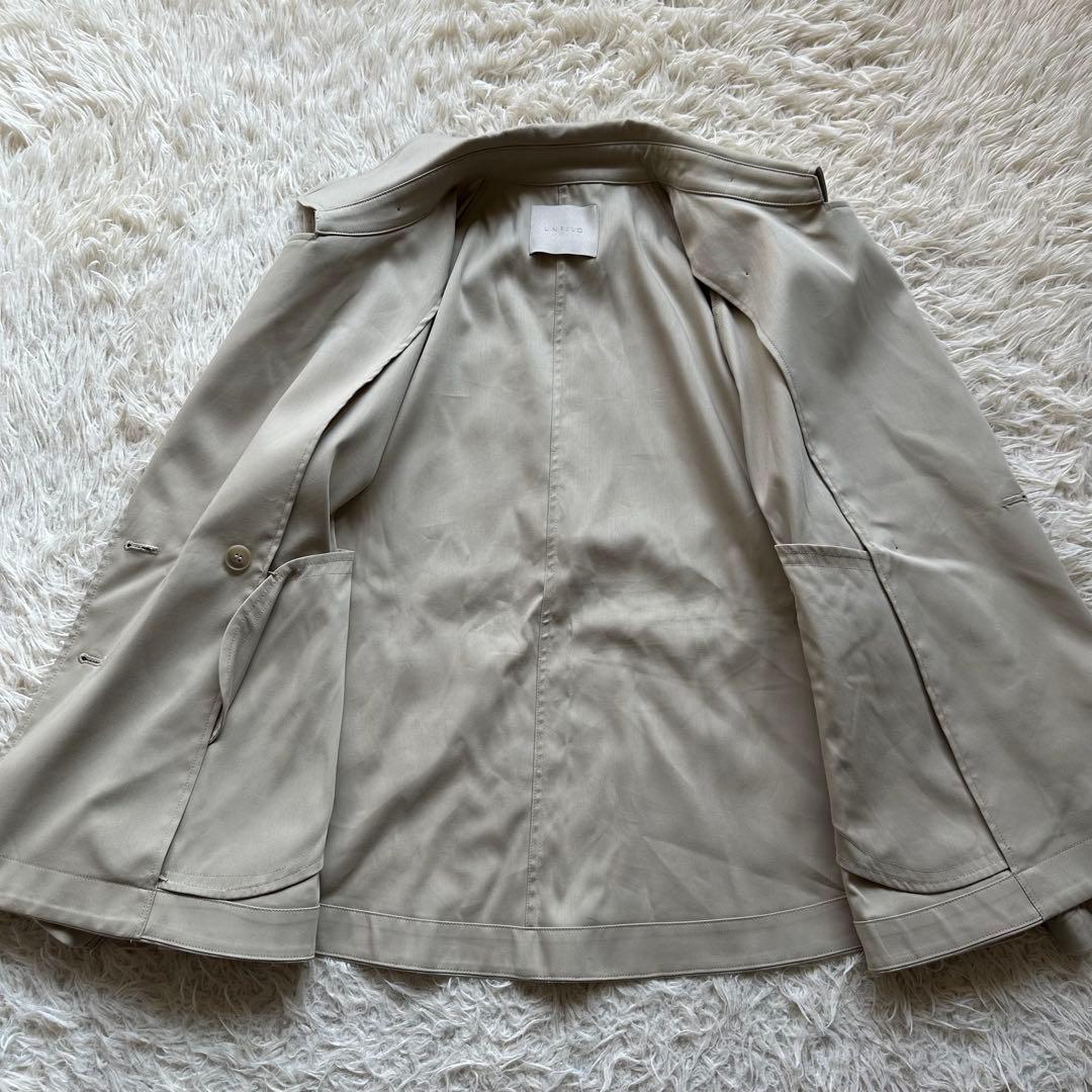 美品✨アンフィーロ　【洗える】ショートトレンチコート　ラグラン袖　ベージュ　S