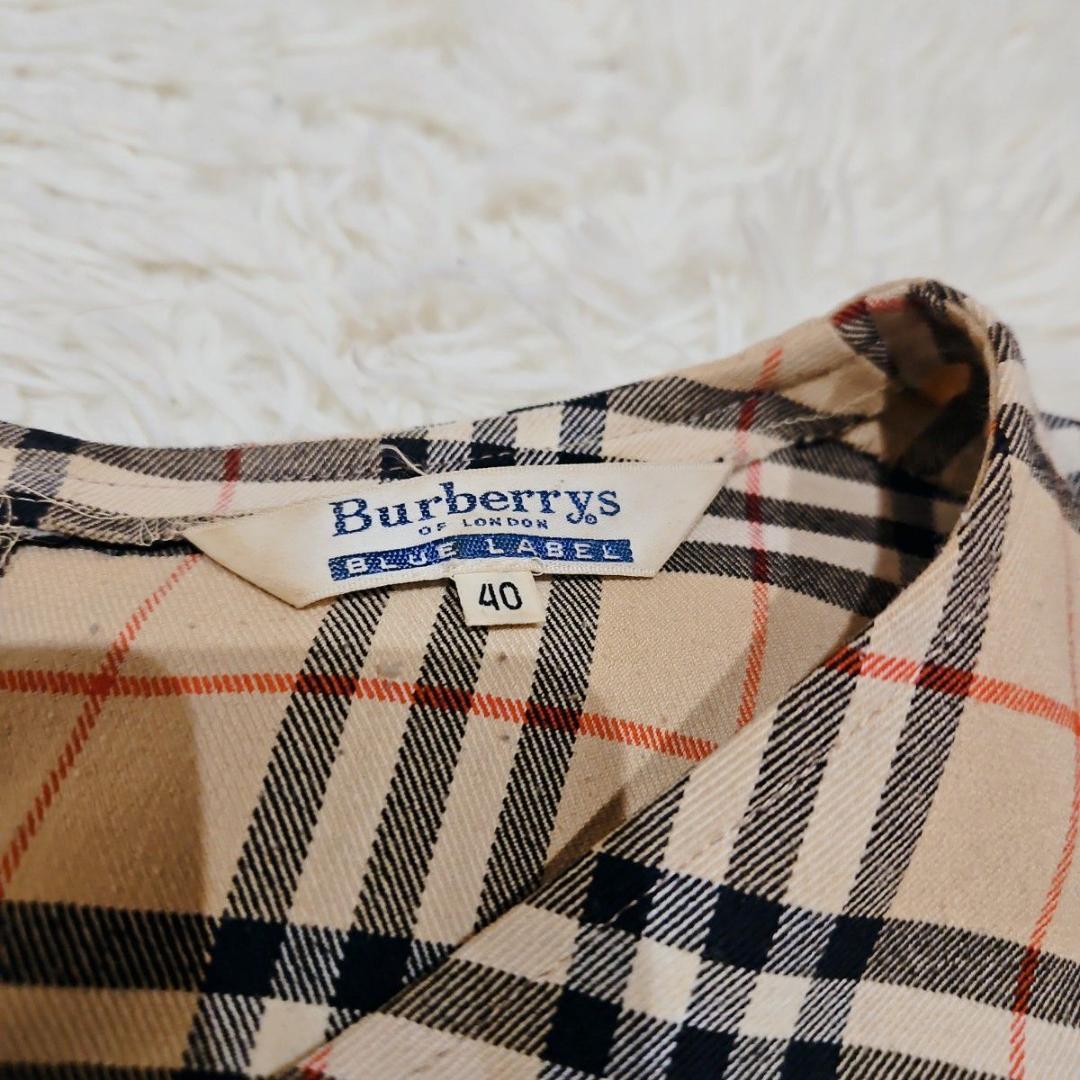 BURBERRY ブルーレーベル ワンピース フレア ノバチェック Lサイズ