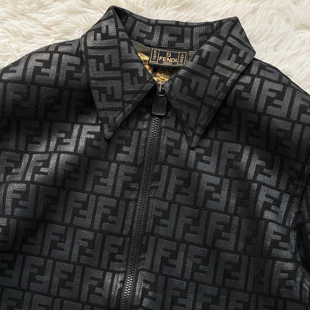 90s Archive FENDI ズッカ柄 ジップアップジャケット イタリア製