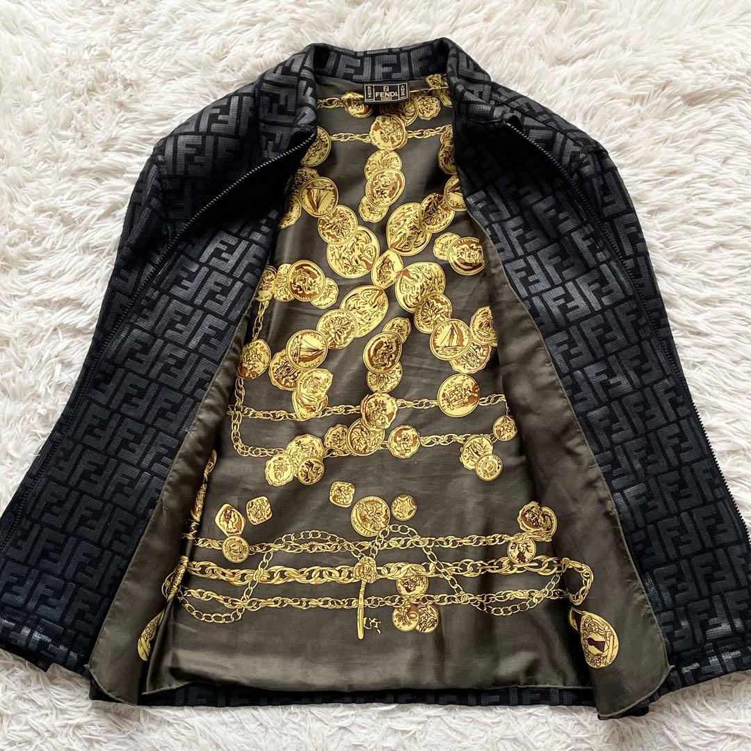 90s Archive FENDI ズッカ柄 ジップアップジャケット イタリア製