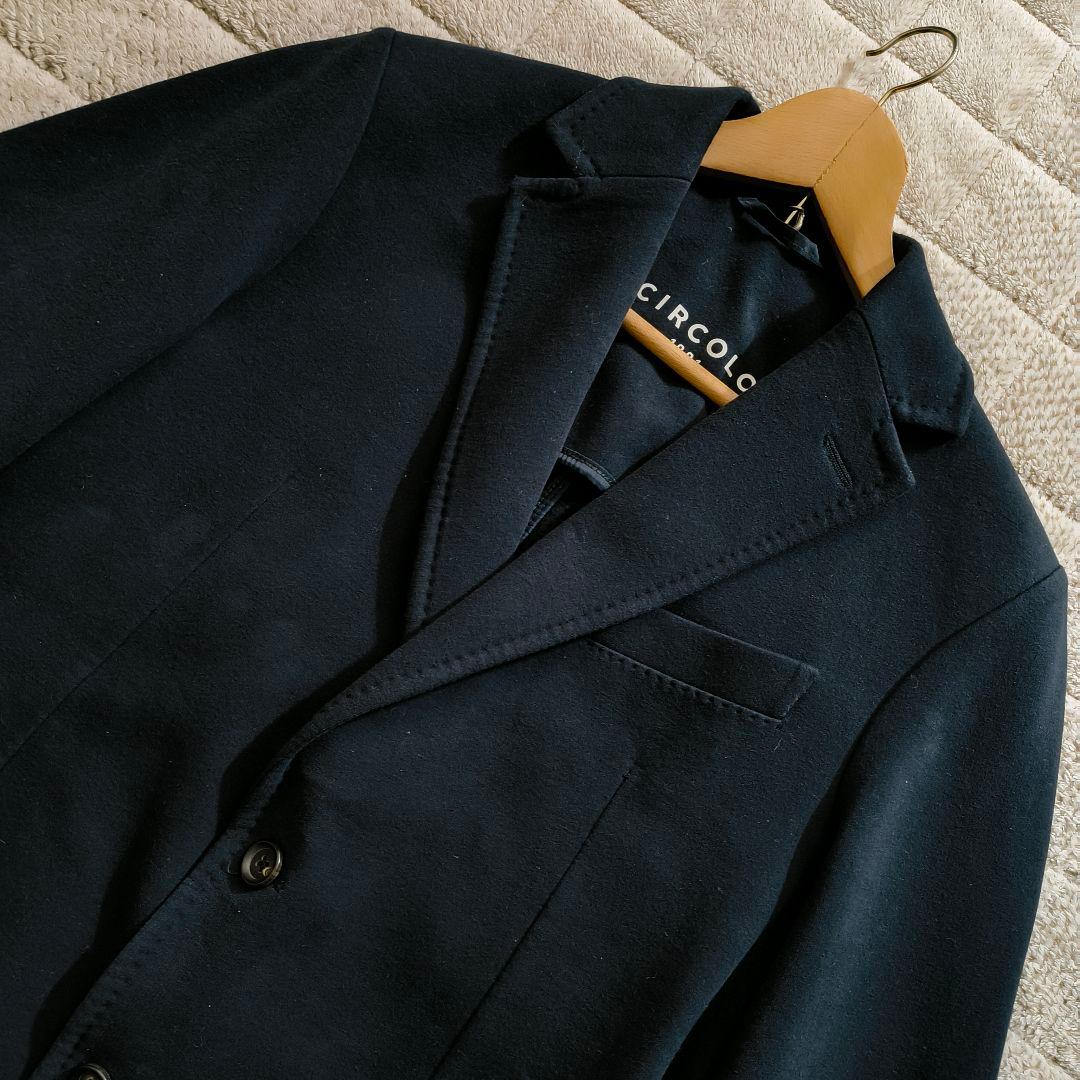 極美品 チルコロ1901 カシミヤタッチ ジャケット ネイビー 50 L 紺