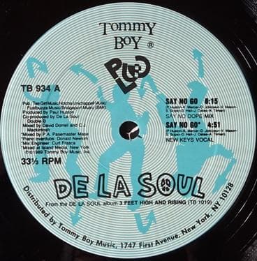 洋楽 DE LA SOUL/SAY NO GO (US 12\")