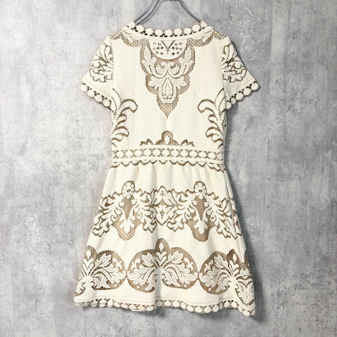 【極美品】VALENTINO レース ワンピース サイズ 40 オフホワイト