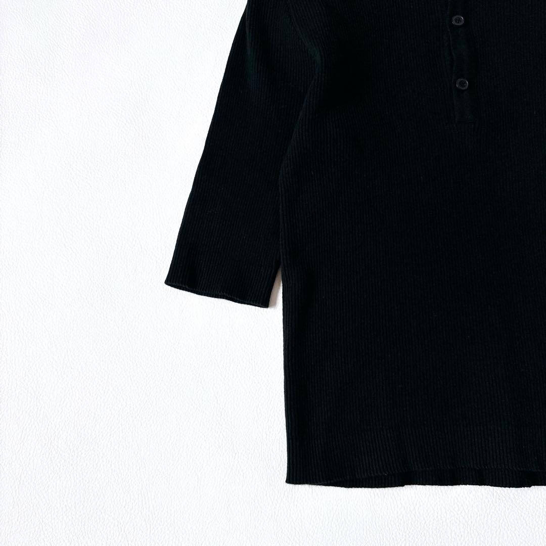 未使用級♡オーラリー GIZA HIGH GAUGE RIB KNIT POLO