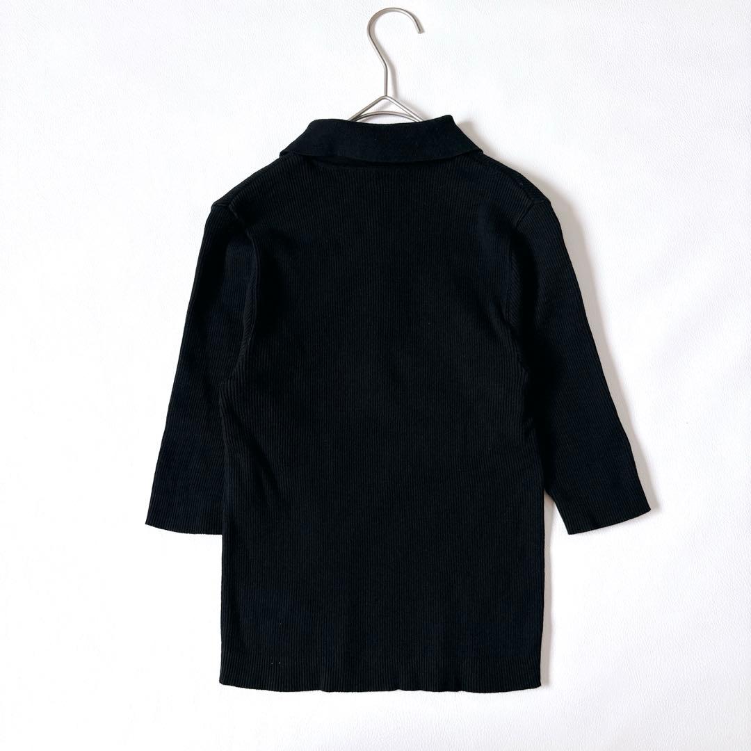 未使用級♡オーラリー GIZA HIGH GAUGE RIB KNIT POLO