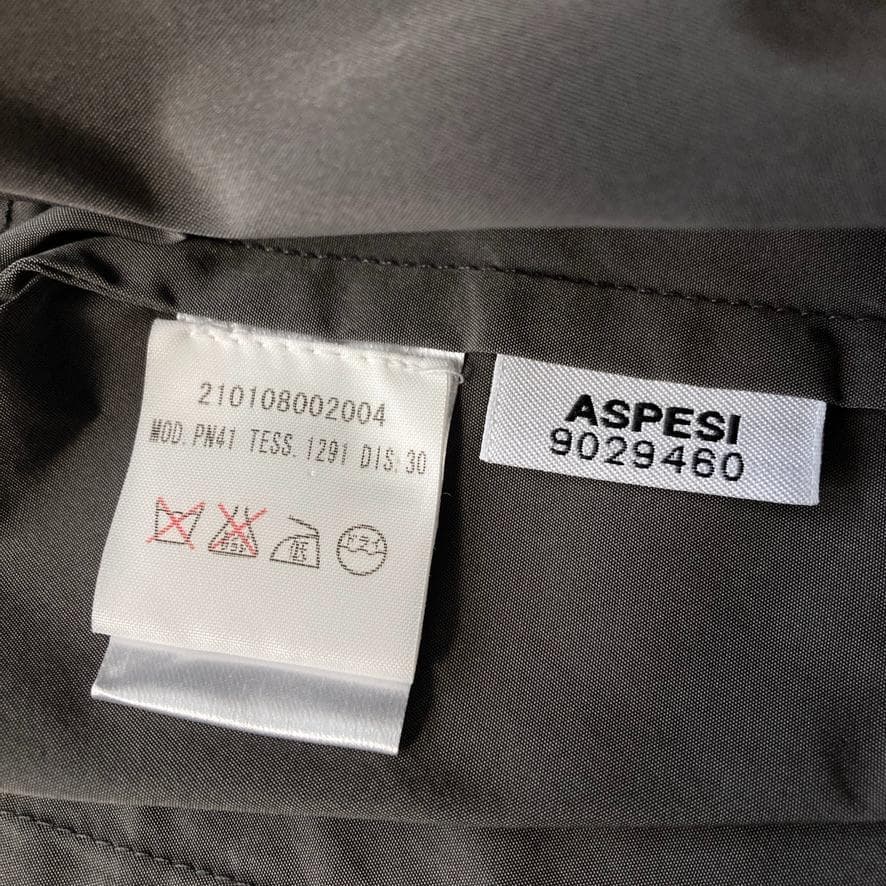 【高級イタリア製】ASPESI　トレンチコート イタリア製 軽量 オリーブ S