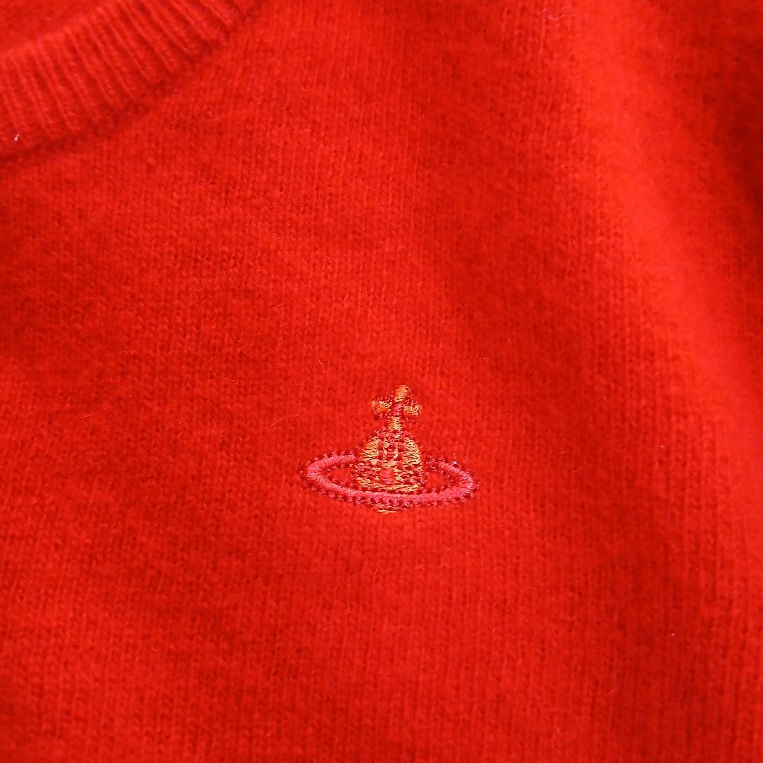 【美品】【Vivienne Westwood】ニットカーディガンオーブ刺繍ロゴ